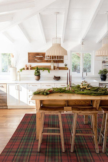 Dress Stewart Tartan Red Flatwoven Rug