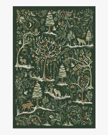 Elwood Forest Green Flatwoven Rug