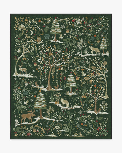 Elwood Forest Green Flatwoven Rug