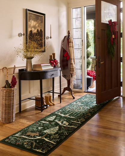 Elwood Forest Green Flatwoven Rug