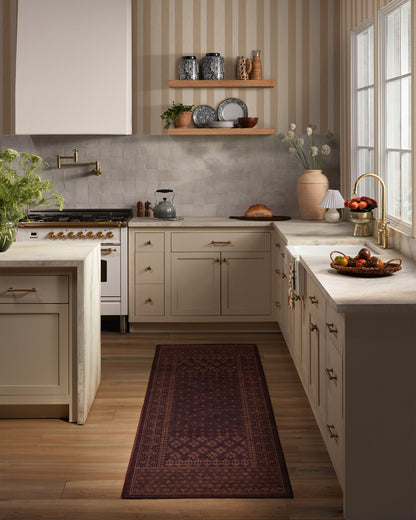 Fernanda Burgundy Flatwoven Rug
