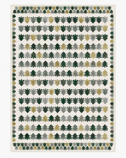 Festive Forest Green Flatwoven Rug