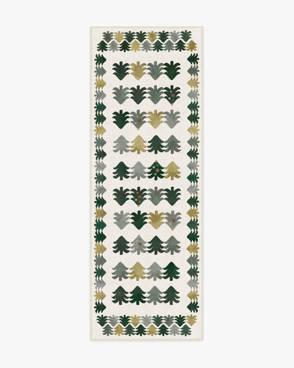 Festive Forest Green Flatwoven Rug