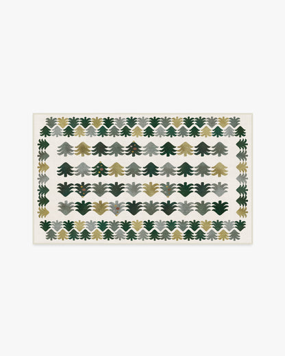 Festive Forest Green Flatwoven Rug