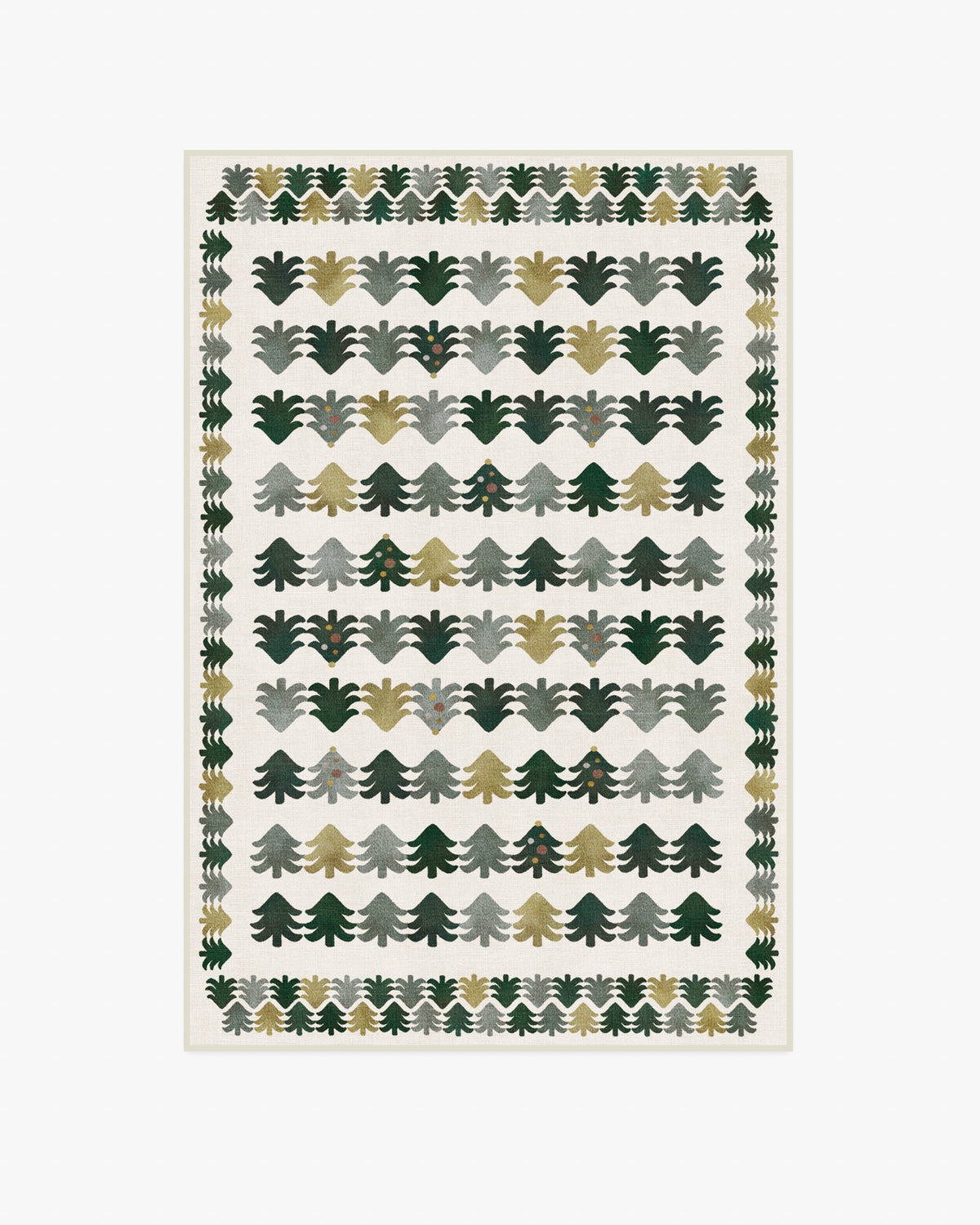 Festive Forest Green Flatwoven Rug