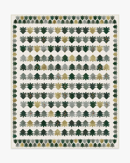 Festive Forest Green Flatwoven Rug