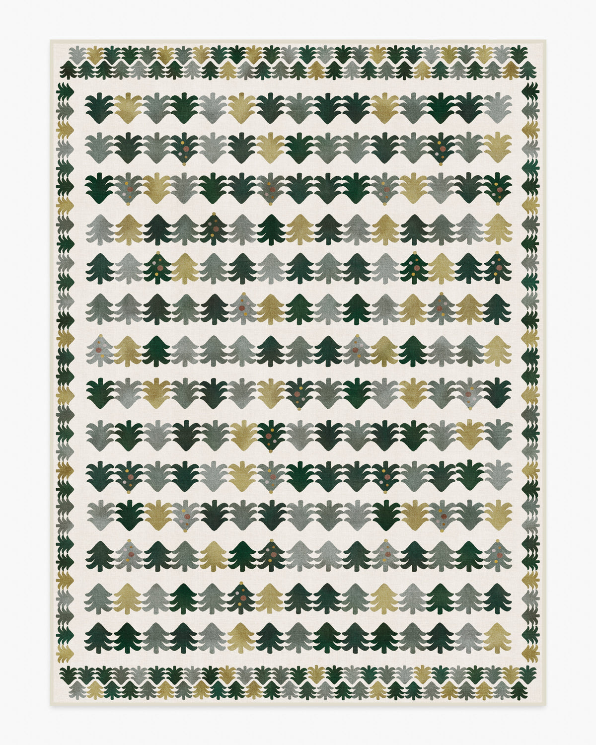 Festive Forest Green Flatwoven Rug
