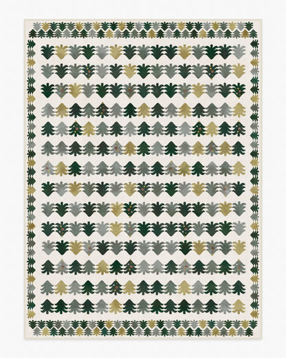 Festive Forest Green Flatwoven Rug