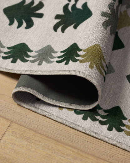 Festive Forest Green Flatwoven Rug