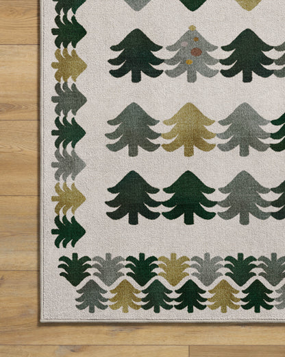 Festive Forest Green Rug