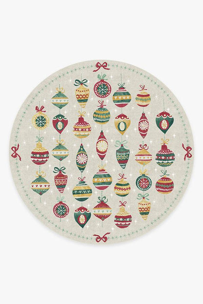 Festive Garland Holiday Shortbread Flatwoven Rug