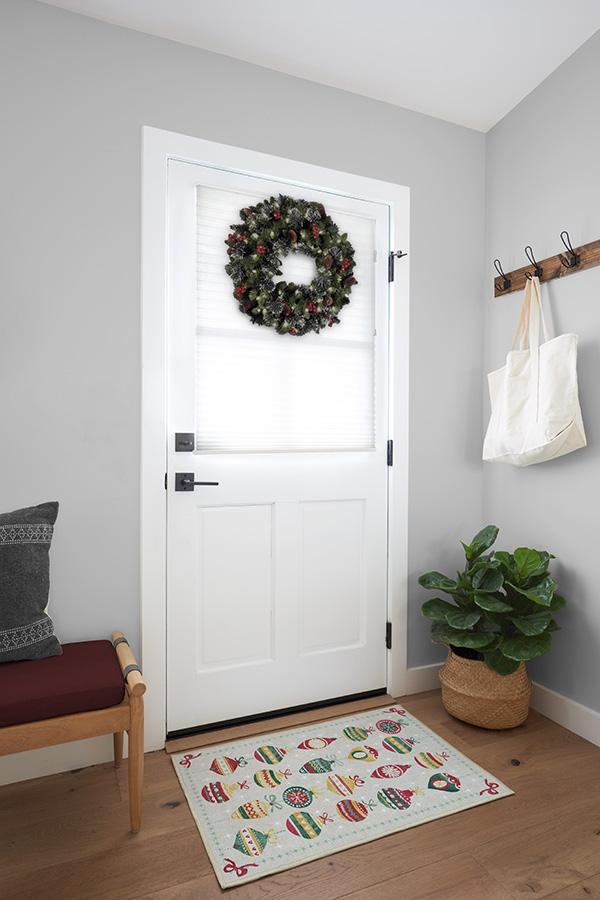Festive Garland Holiday Shortbread Flatwoven Rug