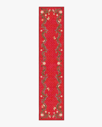 Festive Yuletide Red Rug by The Hiltons
