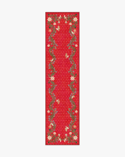 Festive Yuletide Red Rug by The Hiltons