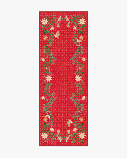 Festive Yuletide Red Rug by The Hiltons