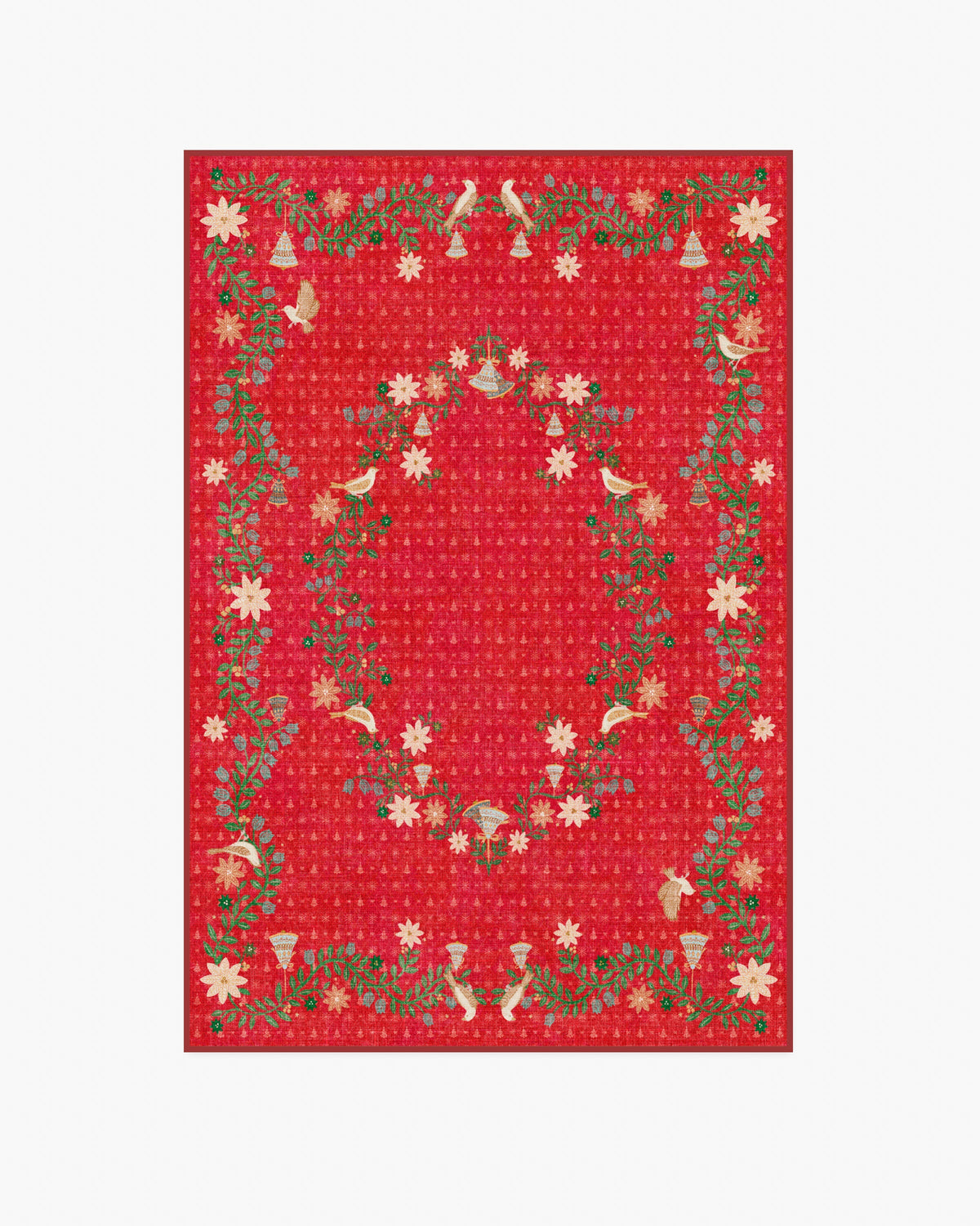 Festive Yuletide Red Rug by The Hiltons