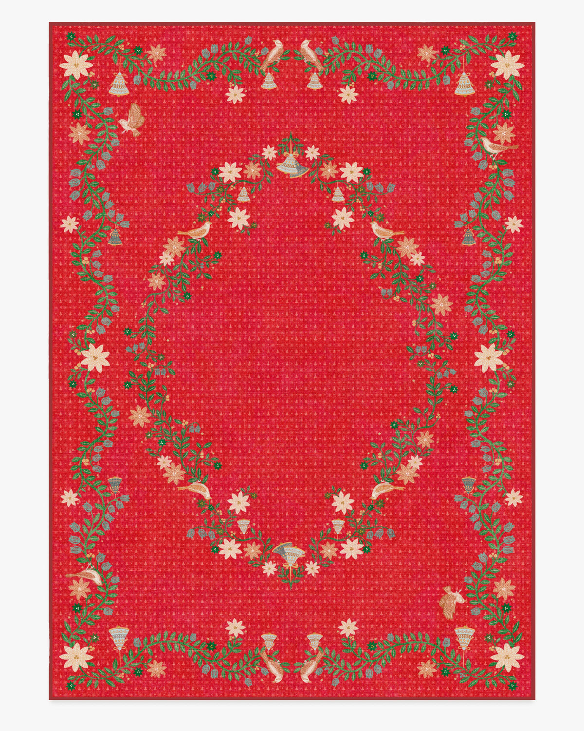 Festive Yuletide Red Flatwoven Rug by The Hiltons