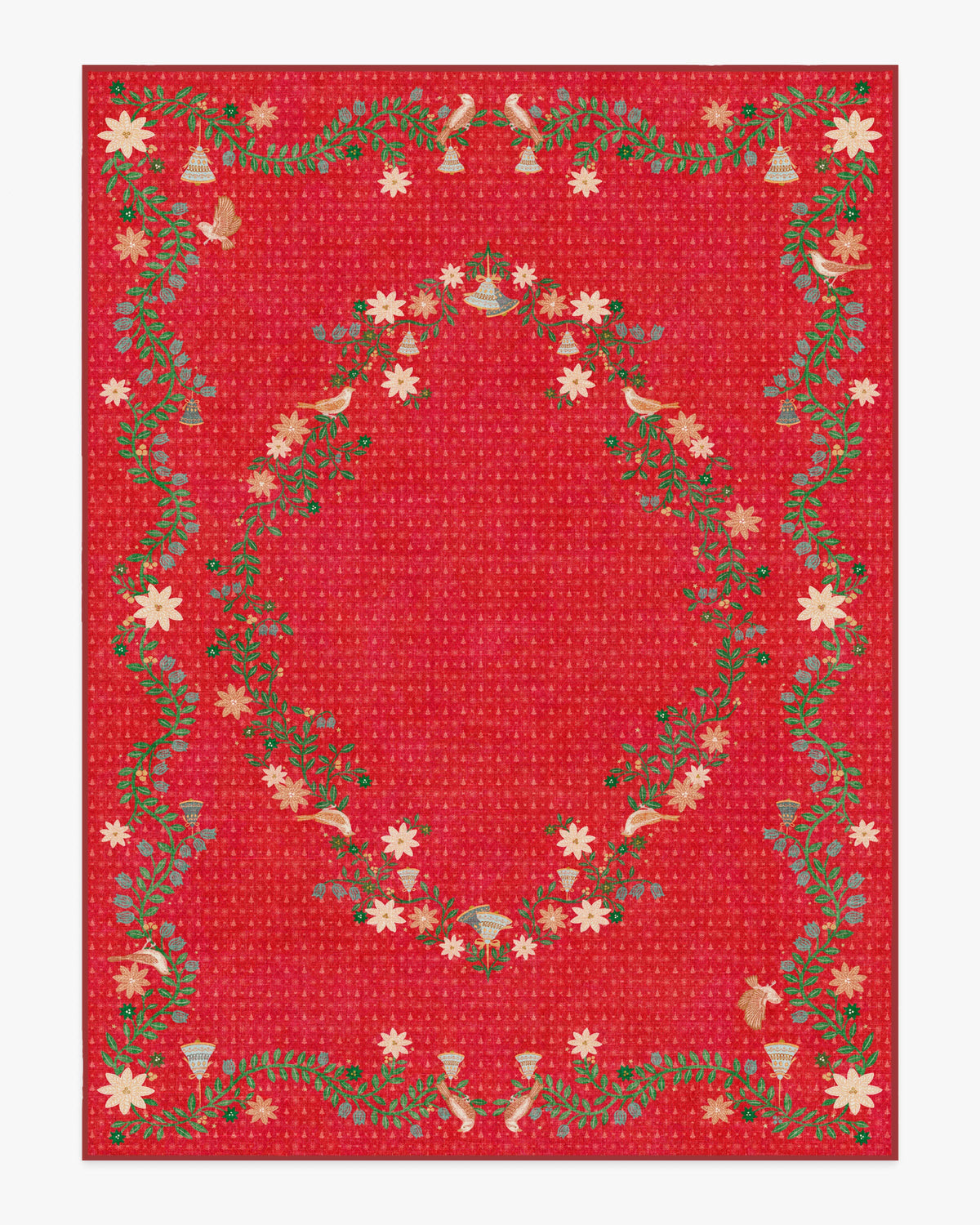 Festive Yuletide Red Flatwoven Rug by The Hiltons