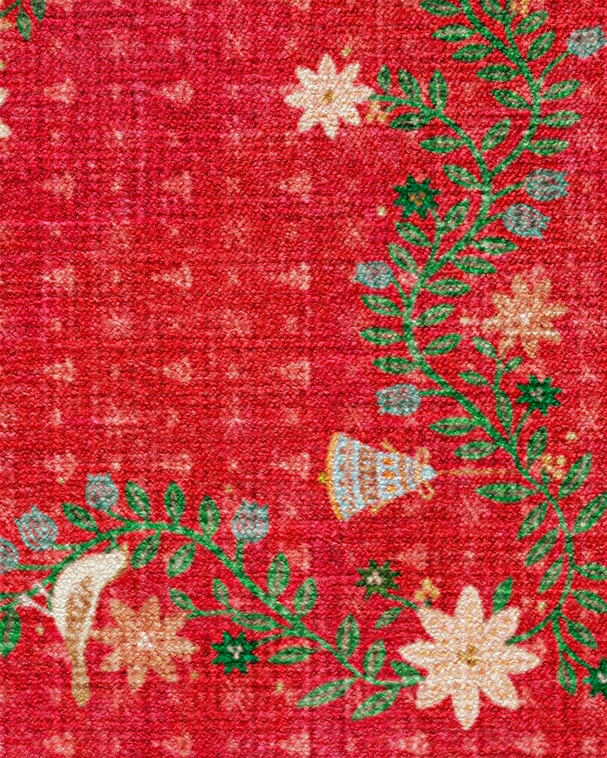 Festive Yuletide Red Rug by The Hiltons