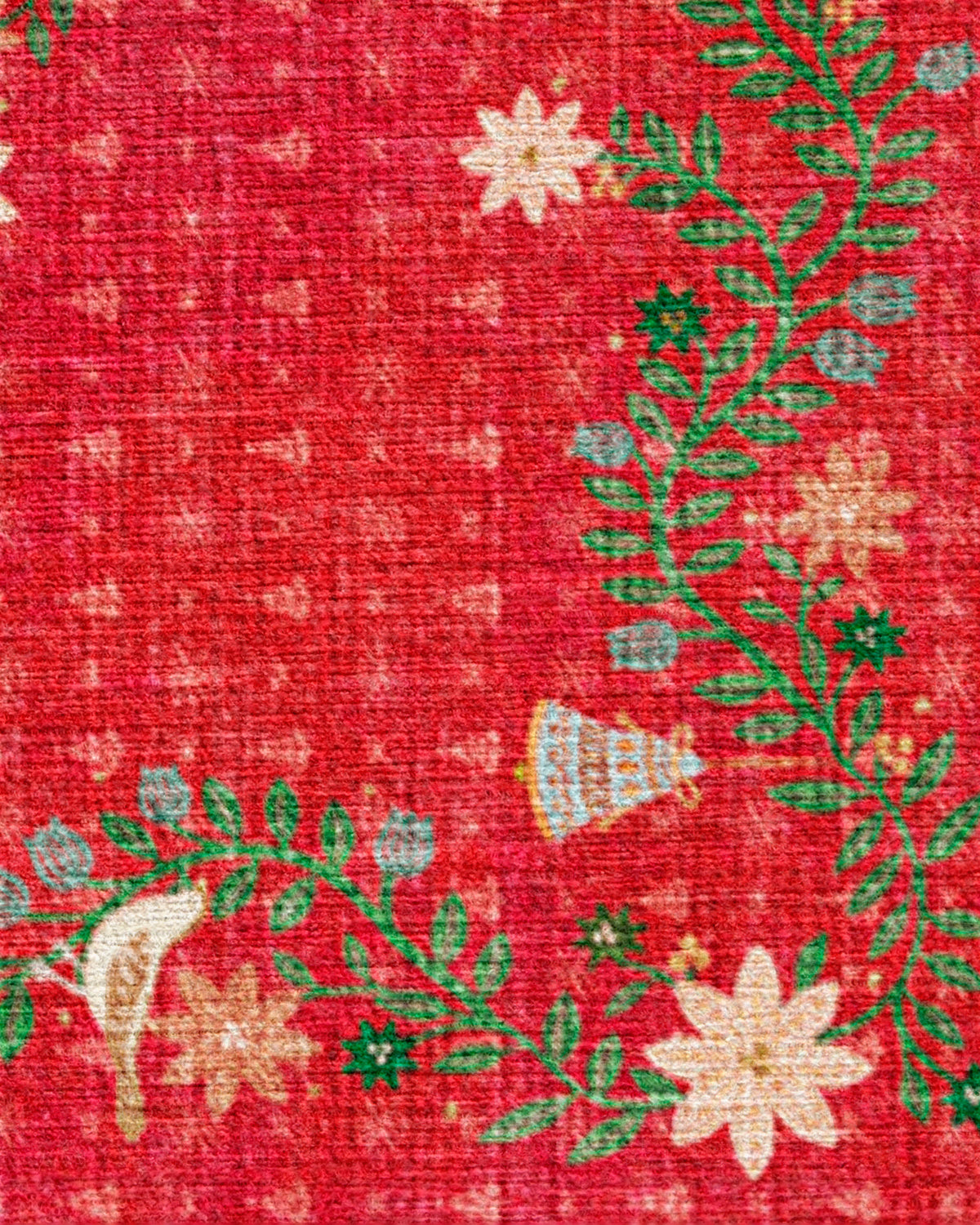Festive Yuletide Red Flatwoven Rug by The Hiltons