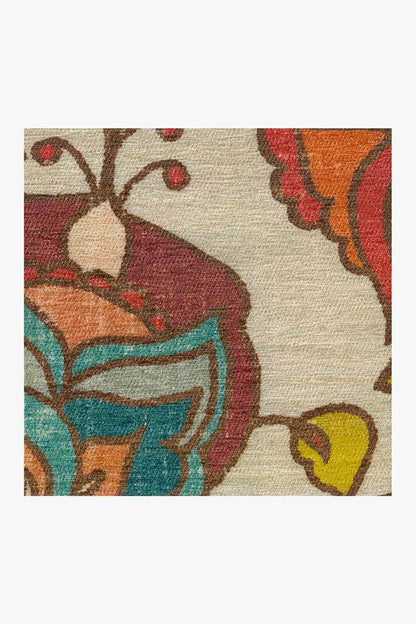 Frida Floral Natural Flatwoven Rug