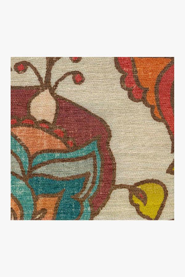 Frida Floral Natural Flatwoven Rug