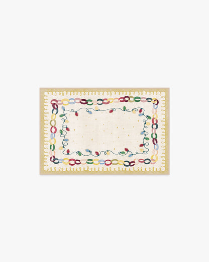 Garland Glow Cream Flatwoven Rug