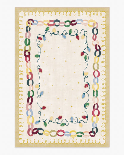 Garland Glow Cream Flatwoven Rug