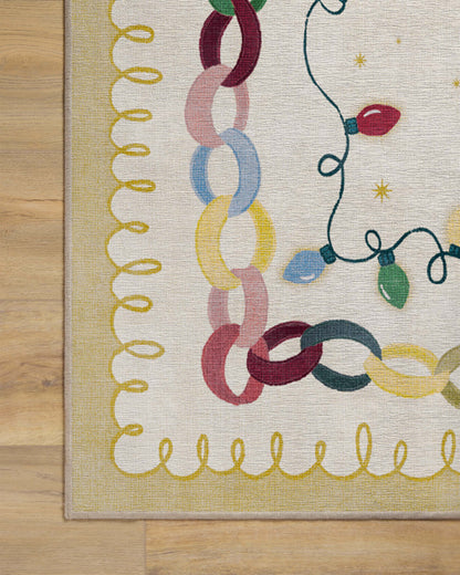 Garland Glow Cream Flatwoven Rug