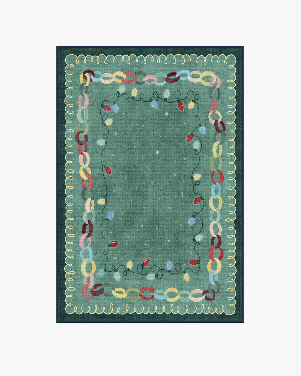 Garland Glow Green Flatwoven Rug