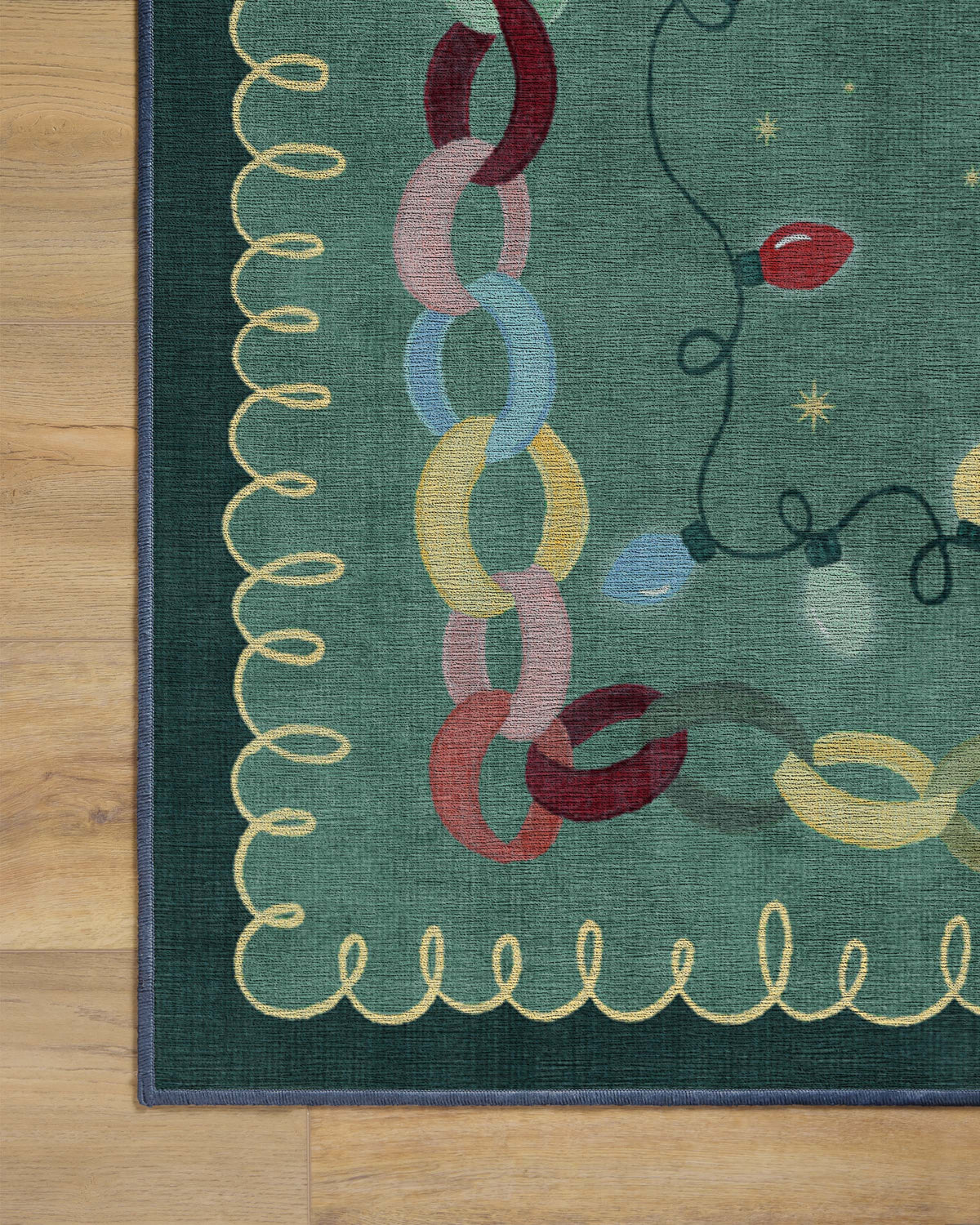Garland Glow Green Flatwoven Rug