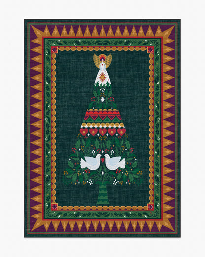 Giving Tree Green & Gold Rug