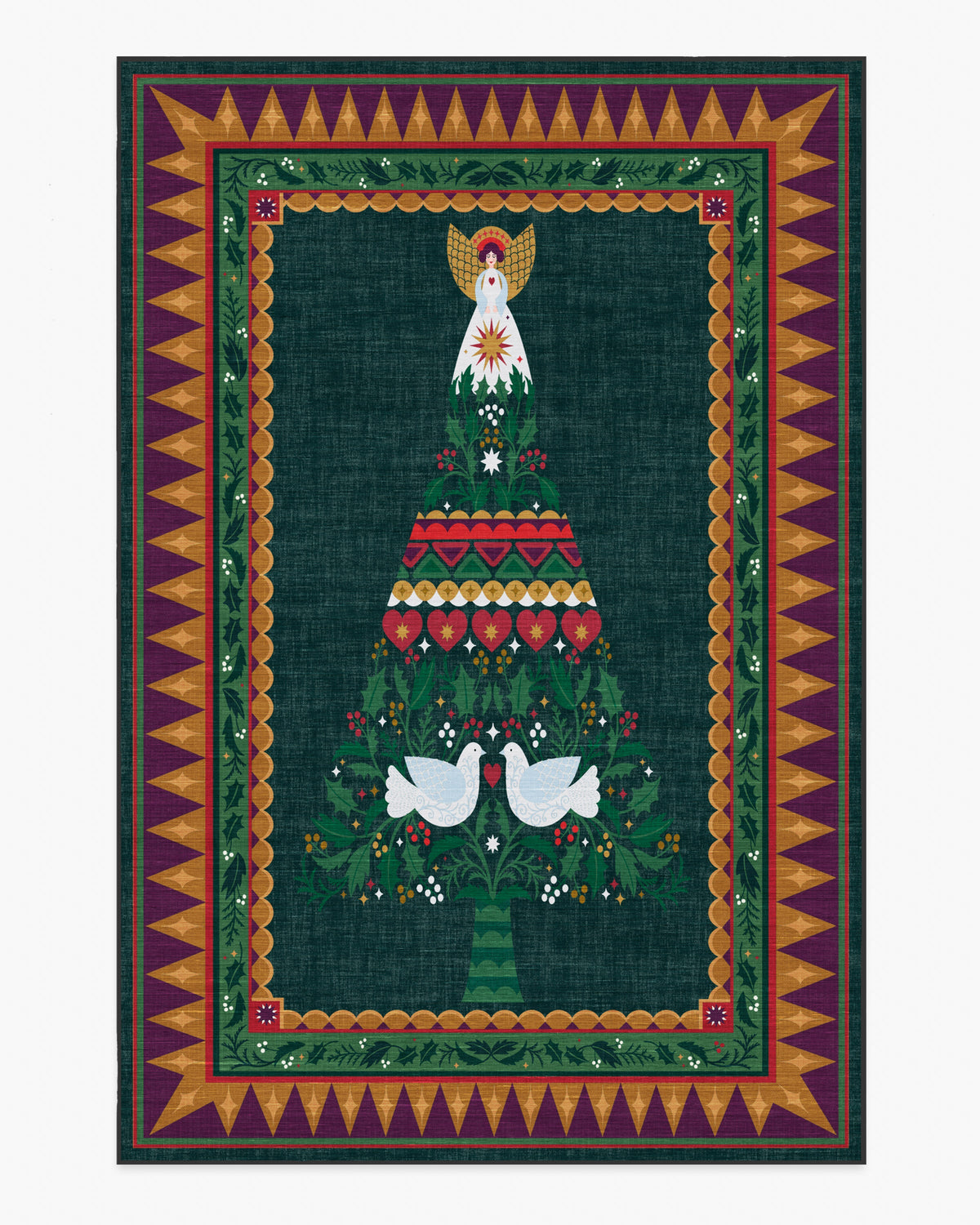 Giving Tree Green & Gold Rug