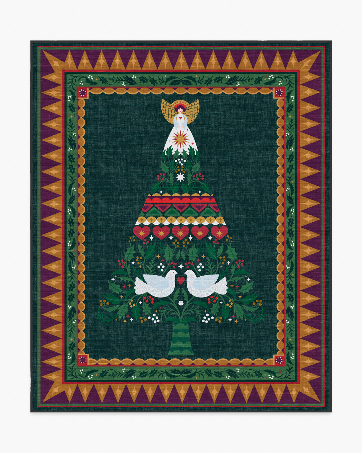 Giving Tree Green & Gold Rug