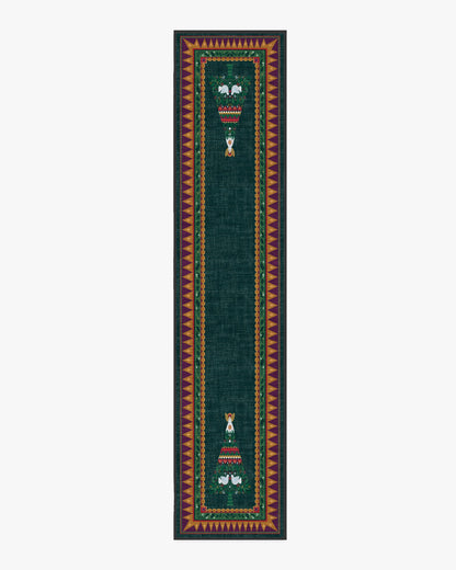 Giving Tree Green & Gold Flatwoven Rug