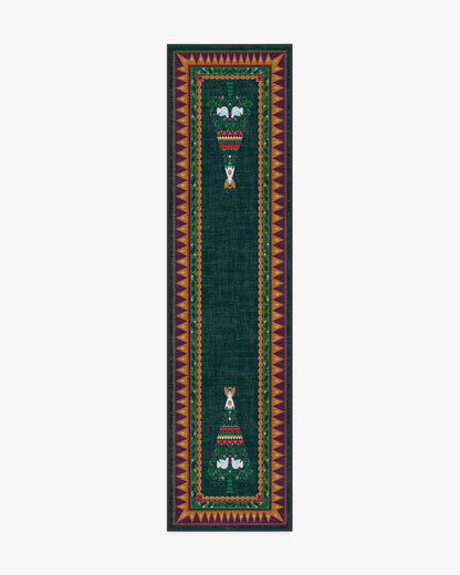 Giving Tree Green & Gold Flatwoven Rug