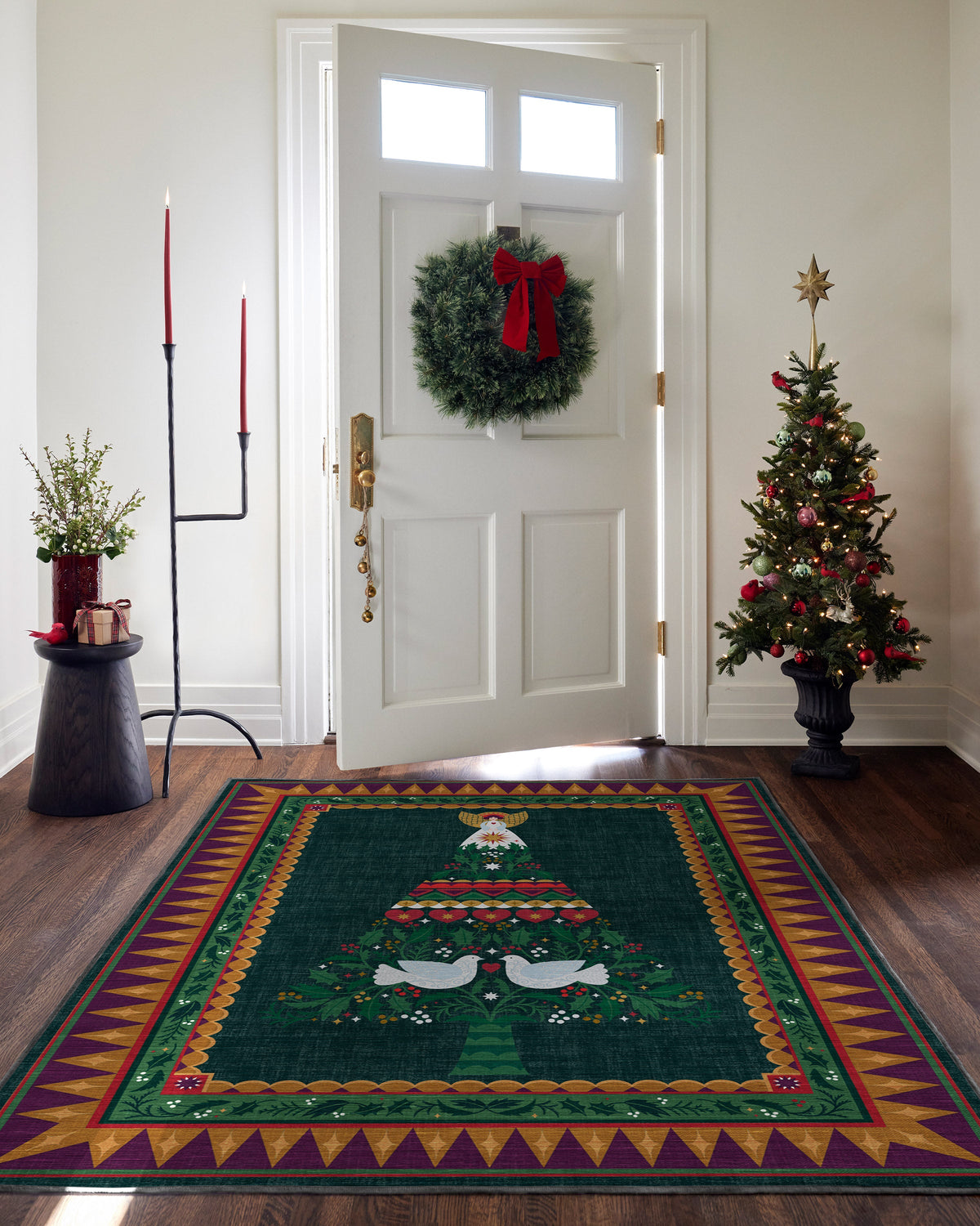 Giving Tree Green & Gold Rug