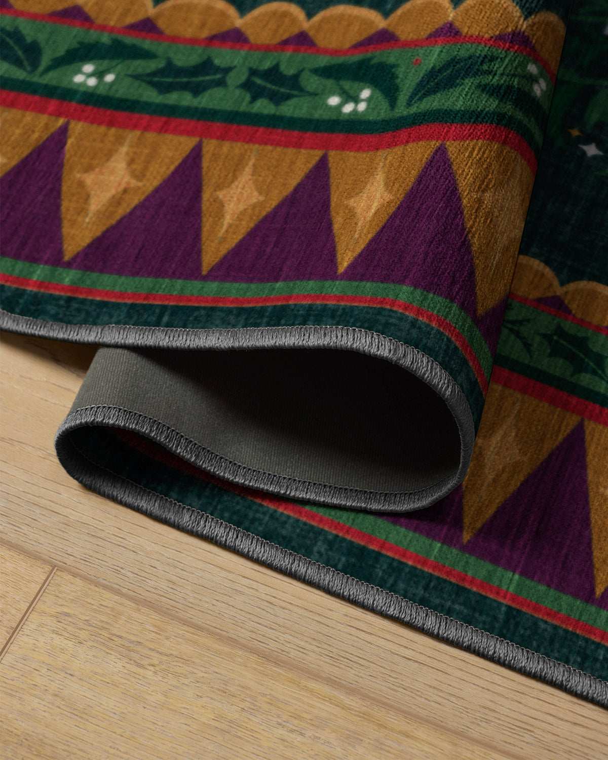 Giving Tree Green & Gold Flatwoven Rug