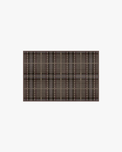 Heirloom Tartan Brown Flatwoven Rug