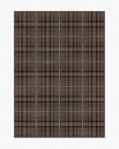 Heirloom Tartan Brown Flatwoven Rug