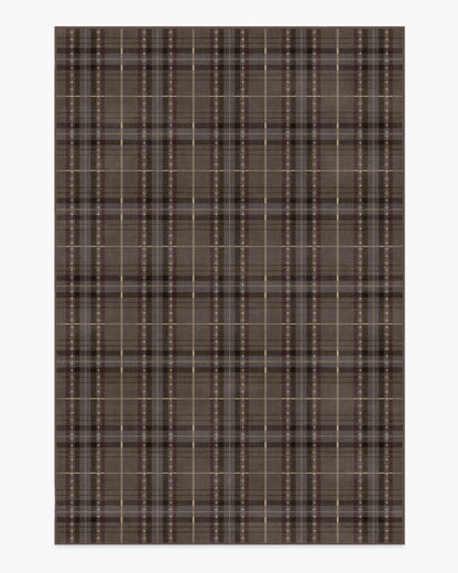 Heirloom Tartan Brown Flatwoven Rug