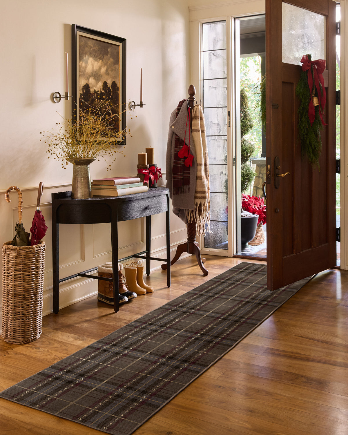Heirloom Tartan Brown Flatwoven Rug