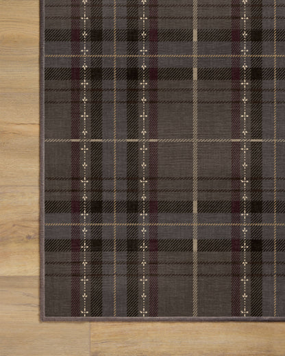 Heirloom Tartan Brown Flatwoven Rug