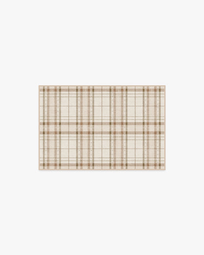 Heirloom Tartan Natural Flatwoven Rug