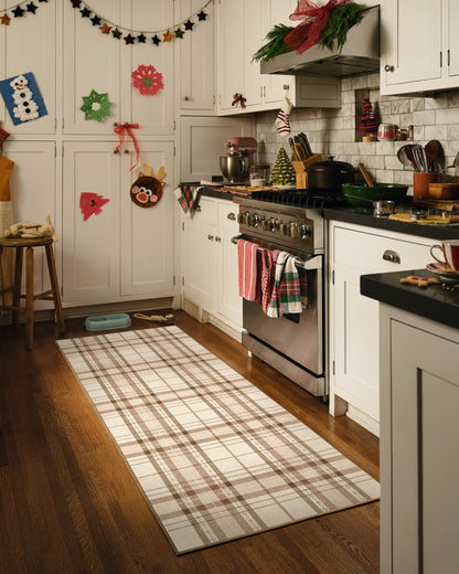 Heirloom Tartan Natural Flatwoven Rug