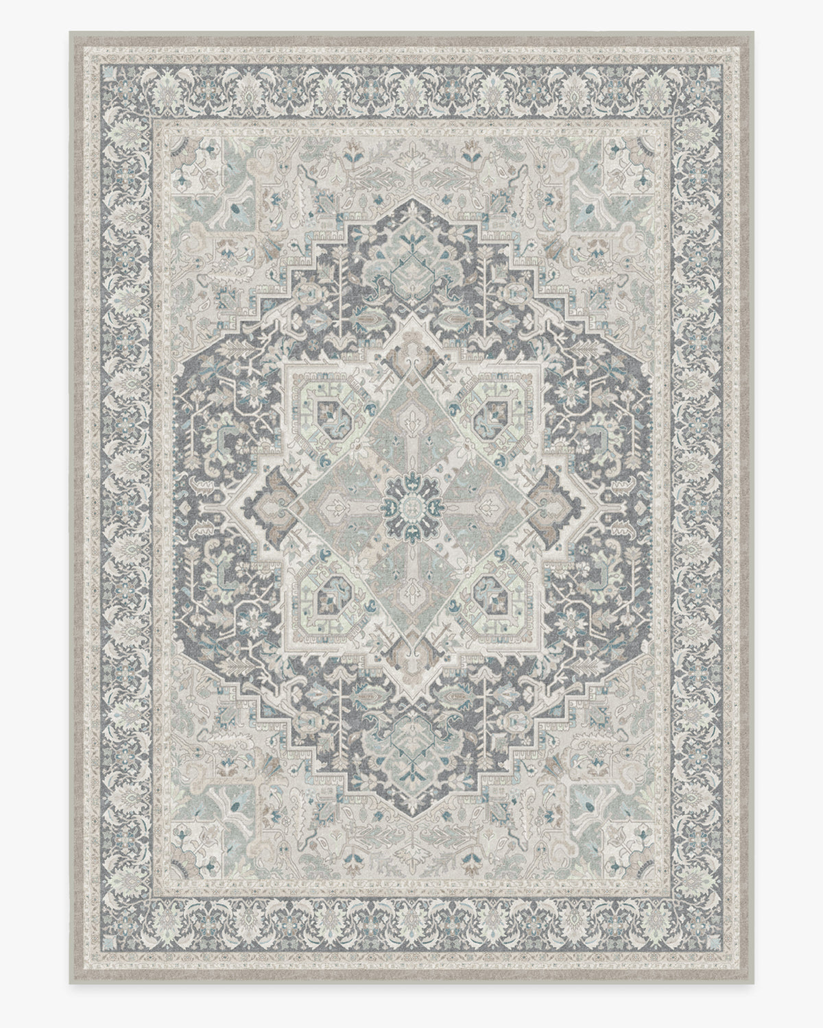Hendesi Heriz Abalone Flatwoven Rug