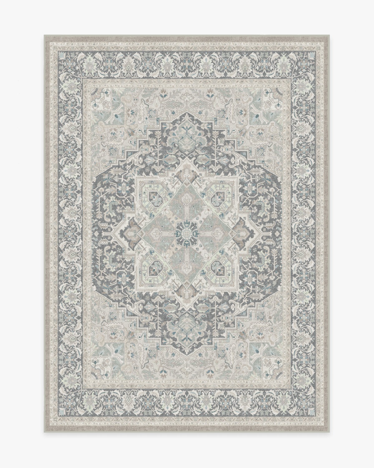 Hendesi Heriz Abalone Flatwoven Rug