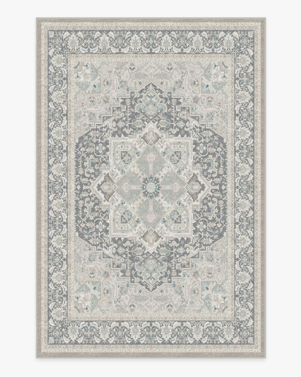 Hendesi Heriz Abalone Flatwoven Rug