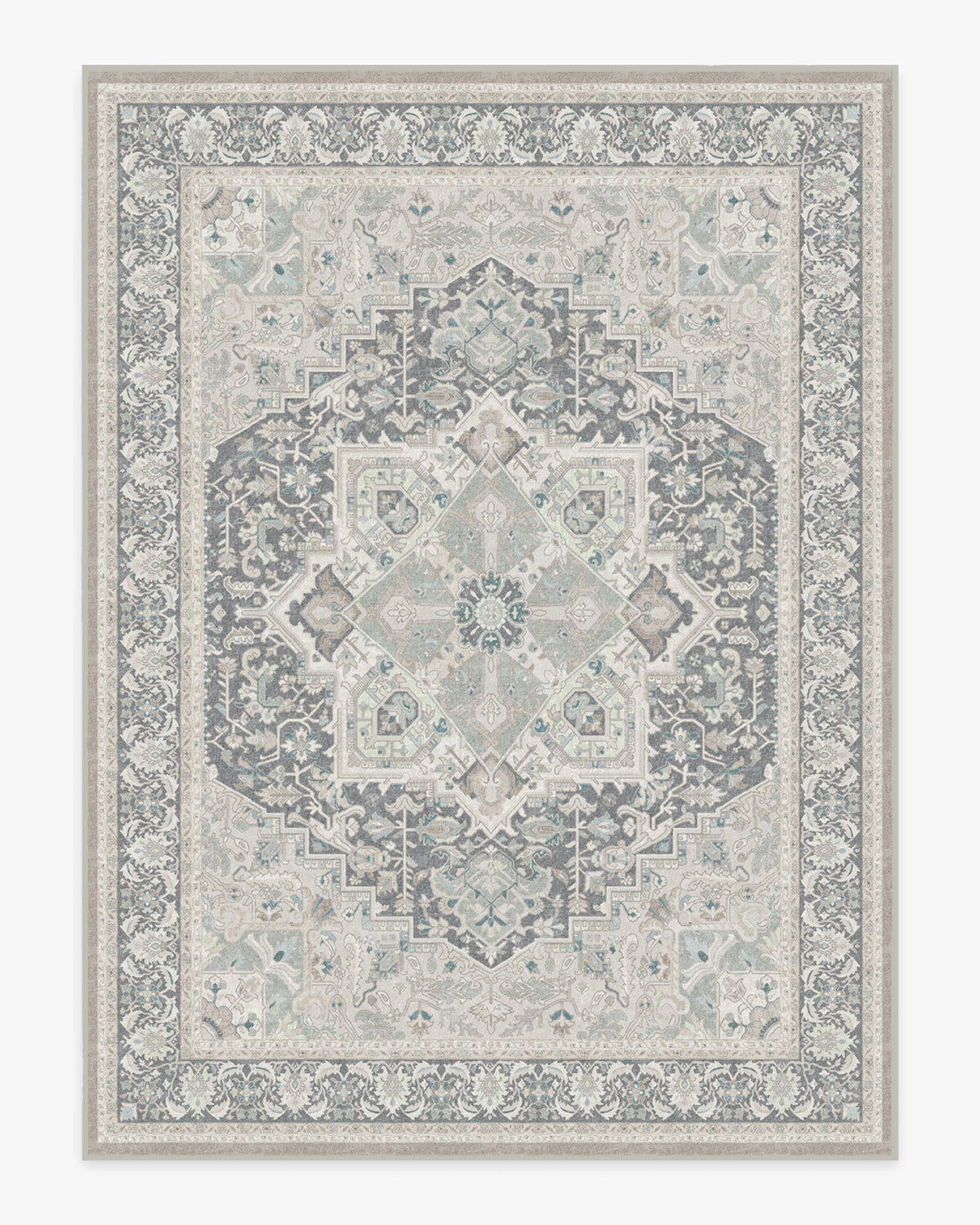 Hendesi Heriz Abalone Flatwoven Rug