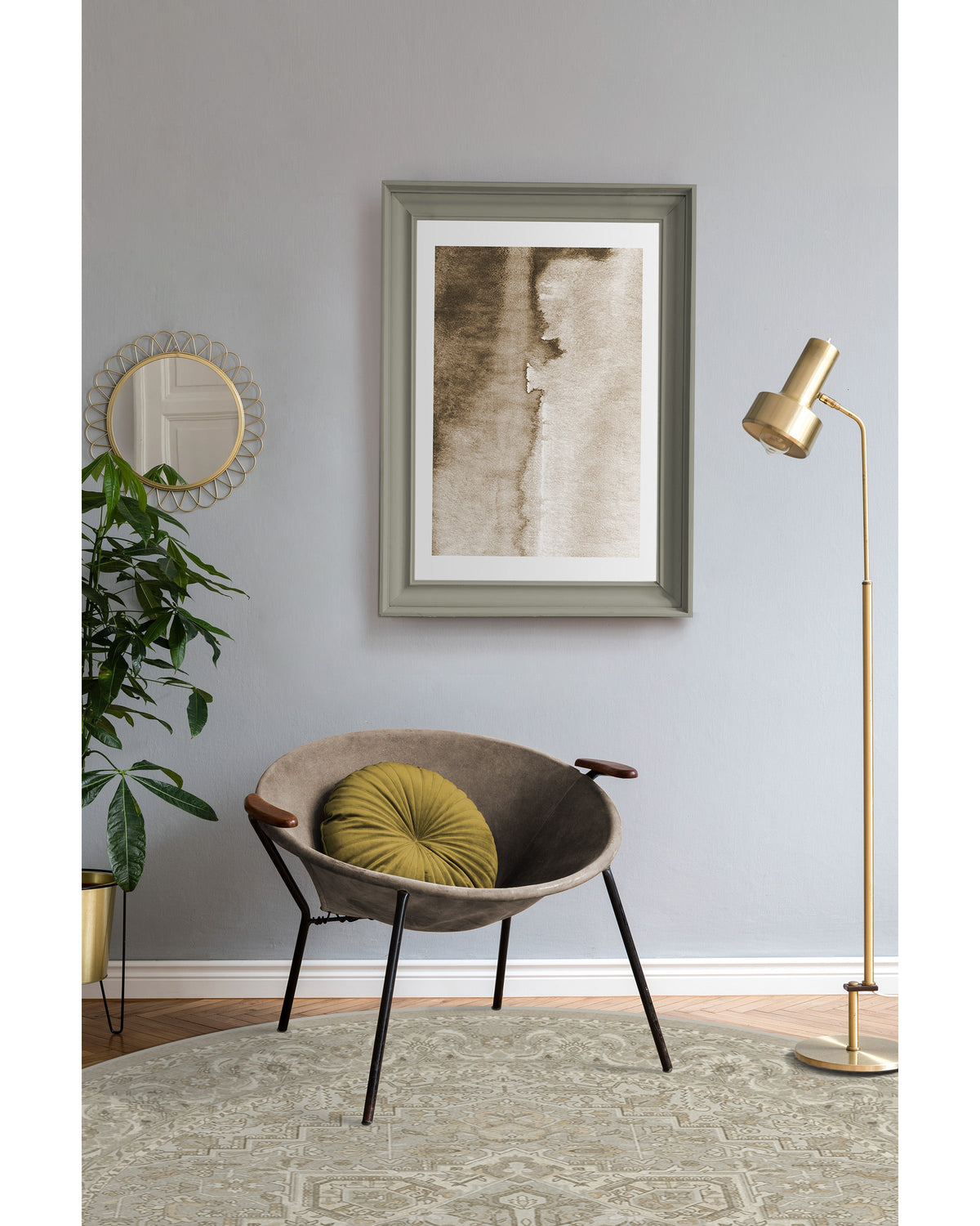 Hendesi Heriz Cream Flatwoven Rug